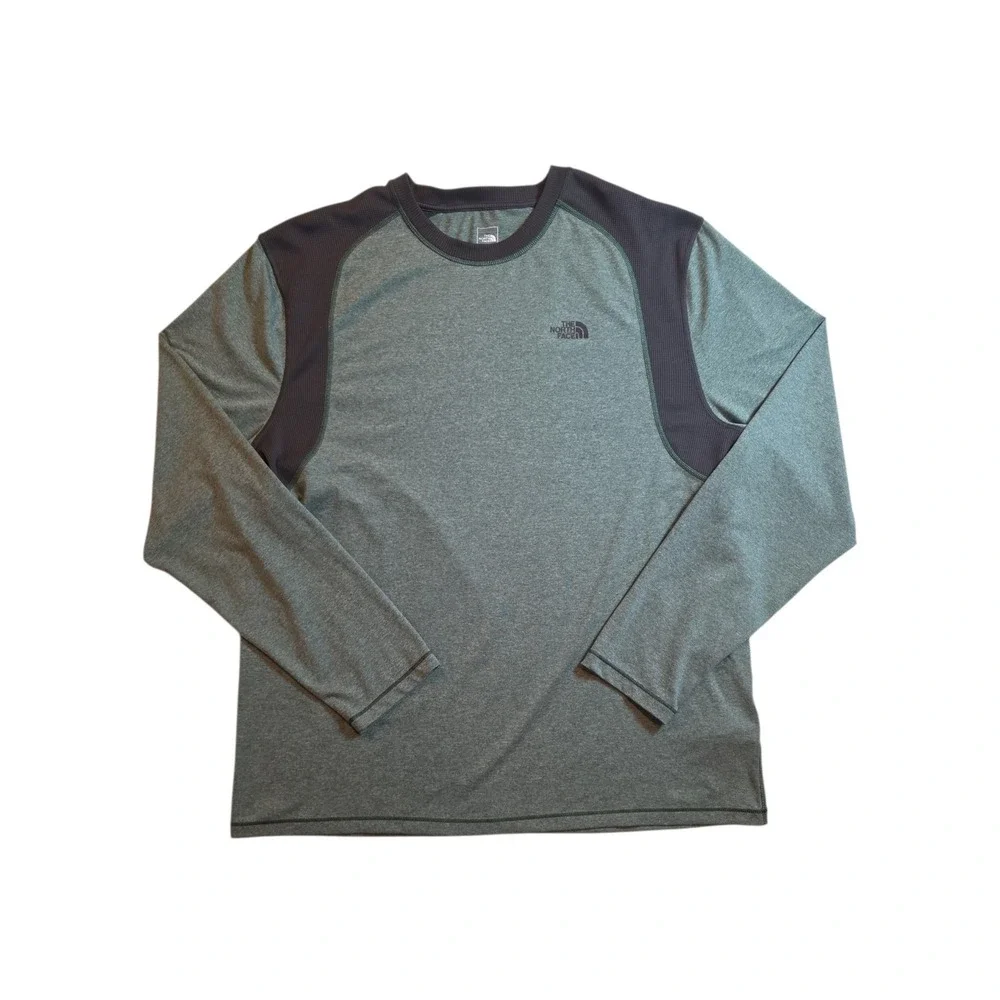 The North Face Long Sleeve Performance Shirt Men's XL Green Black